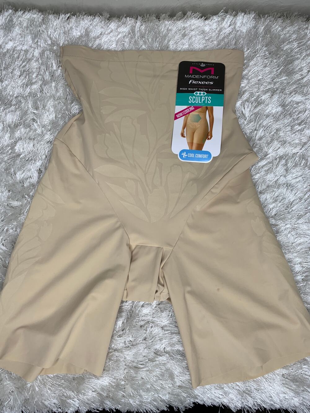 NWT Maidenform Flexees Sculpts Ultra Firm Nude Beige Sz Small Shapewear
